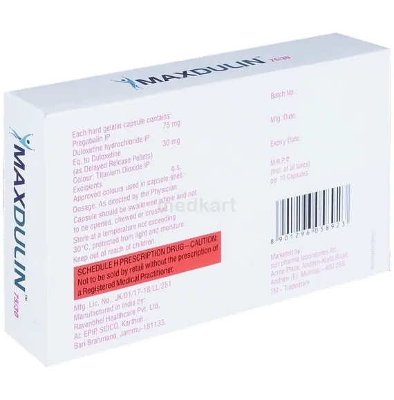 maxdulin 75/30mg capsule 10's